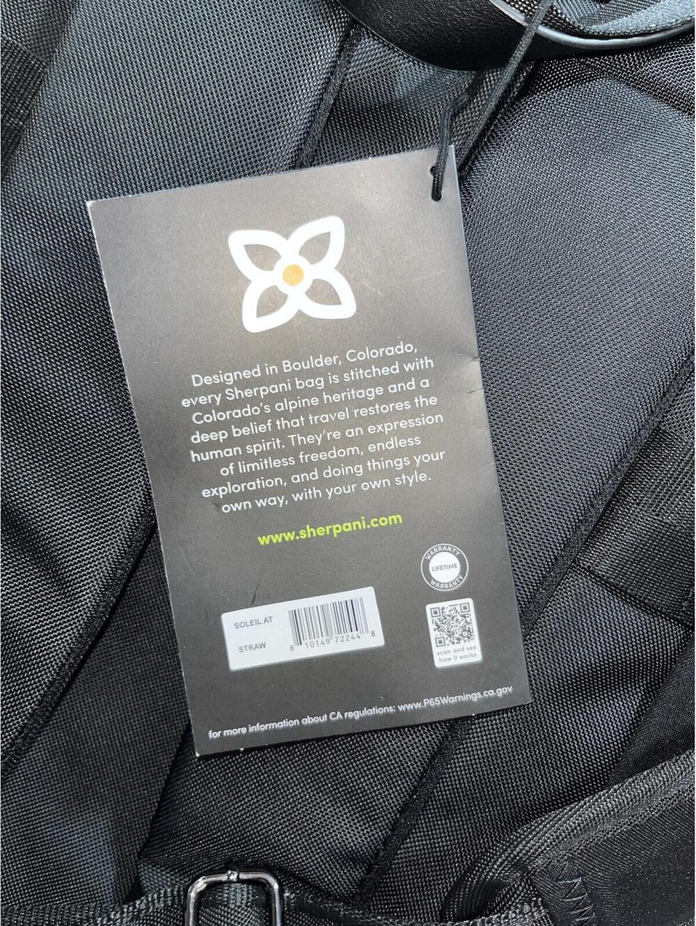 Sherpani Soleil Anti-Theft Multi-Wear Travel Bag / Backpack Straw NWT - Picture 4 of 6
